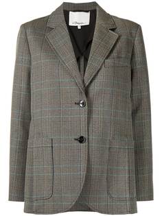 3.1 Phillip Lim CHECK WOOL-BLEND SLIT BLAZER