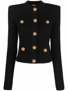 Balmain кардиган в рубчик на пуговицах