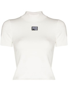 Alexander Wang облегающий топ с нашивкой-логотипом