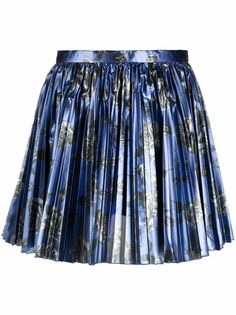 RED Valentino плиссированная юбка с цветочным принтом