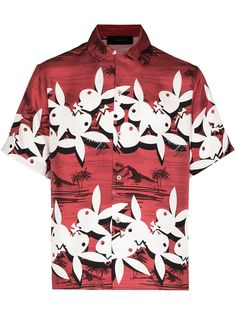 AMIRI рубашка Aloha с короткими рукавами из коллаборации с Playboy