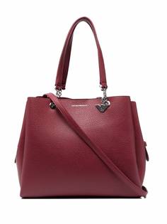Emporio Armani сумка-тоут с подвеской-логотипом