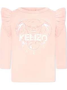 Kenzo Kids топ с длинными рукавами и принтом