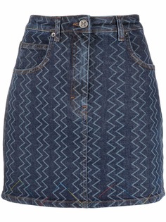 M Missoni джинсовая юбка с узором зигзаг