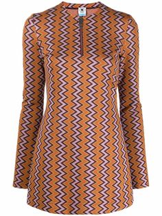 M Missoni топ с узором зигзаг