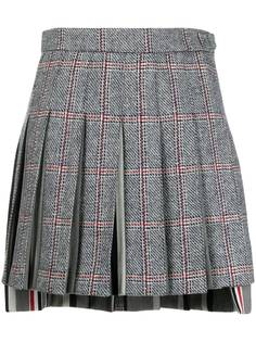 Thom Browne плиссированная мини-юбка с асимметричным подолом