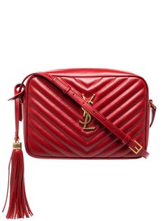 Saint Laurent стеганая сумка через плечо Lou с узором шеврон