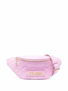 Love Moschino logo-plaque quilted belt bag