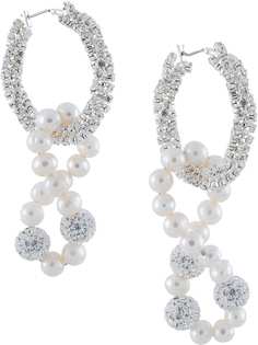 Magda Butrym crystal pearl drop earrings