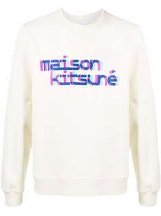 Maison Kitsuné distorted logo-print sweatshirt