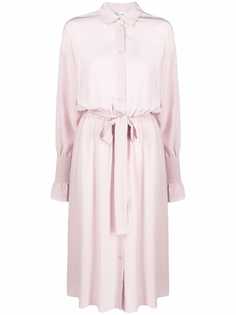 RED Valentino шелковое платье-рубашка с поясом