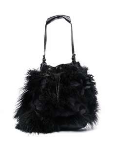 Numero 10 shearling-trim tote bag