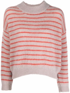 Alysi striped mock-neck jumper