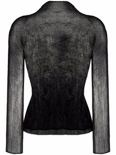 Issey Miyake sheer high-neck top