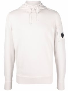 C.P. Company logo-patch sleeve hoodie