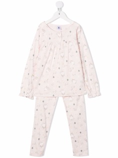 Petit Bateau пижама с цветочным принтом