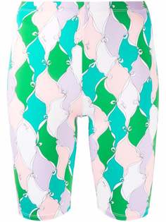 Emilio Pucci облегающие шорты с принтом Losanghe Baby