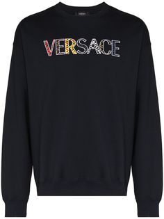 Versace толстовка с вышитым логотипом