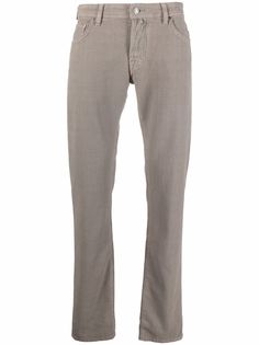 Jacob Cohen herringbone straight-leg trousers