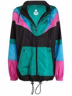 Isabel Marant куртка в стиле колор-блок с капюшоном