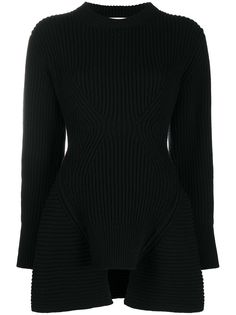 Alexander McQueen джемпер крупной вязки с баской