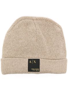 Armani Exchange шапка бини с нашивкой-логотипом