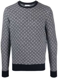 Malo geometric-pattern crewneck sweater