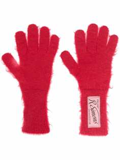 Raf Simons logo patch gloves