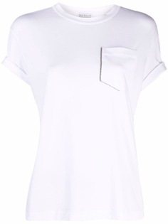 Brunello Cucinelli футболка с декором Monili