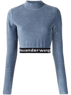 Alexander Wang вельветовый топ с логотипом