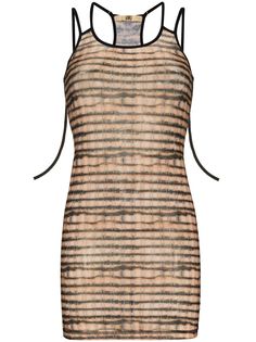KNWLS платье мини Vortex со змеиным принтом