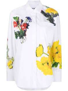 MSGM рубашка с графичным цветочным принтом