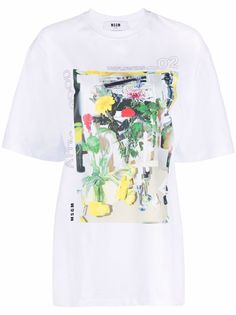 MSGM футболка с фотопринтом