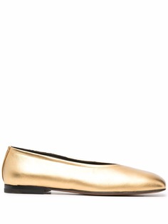 NEW STANDARD балетки Love с эффектом металлик