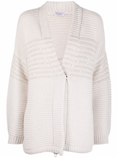 Brunello Cucinelli кардиган вязки интарсия с пайетками