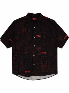 Supreme рубашка Receipts с короткими рукавами