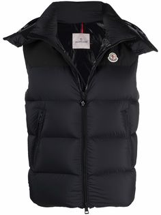 Moncler жилет с нашивкой-логотипом