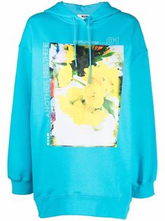 MSGM худи оверсайз с графичным принтом