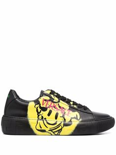Versace кроссовки с принтом Medusa Smile и узором Greca