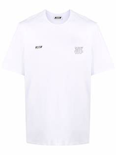 MSGM футболка с логотипом и надписью