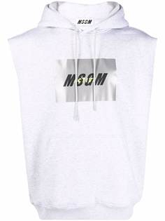 MSGM худи без рукавов с логотипом