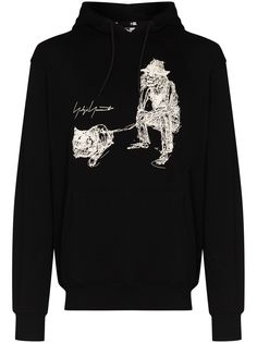 Yohji Yamamoto худи с графичным принтом из коллаборации с New Era