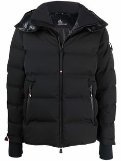 Moncler Grenoble пуховик с нашивкой-логотипом