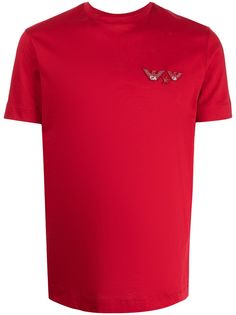 Emporio Armani футболка с нашивкой-логотипом