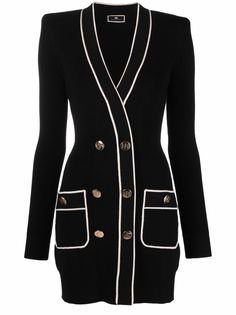 Elisabetta Franchi платье с контрастной отделкой