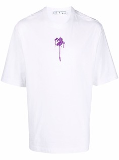 Off-White футболка с эффектом разбрызганной краски