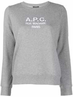 A.P.C. толстовка с вышитым логотипом