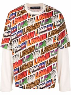 LANVIN многослойная футболка с логотипом