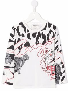Kenzo Kids футболка с принтом