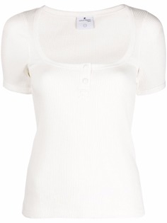 Courrèges футболка с квадратным вырезом